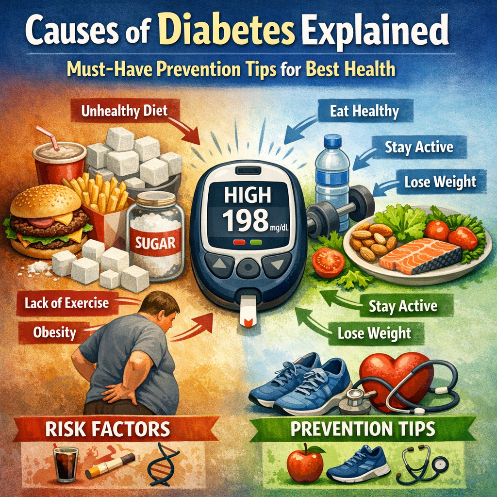 Illustration of Causes of Diabetes Explained: Must-Have Prevention Tips for Best Health